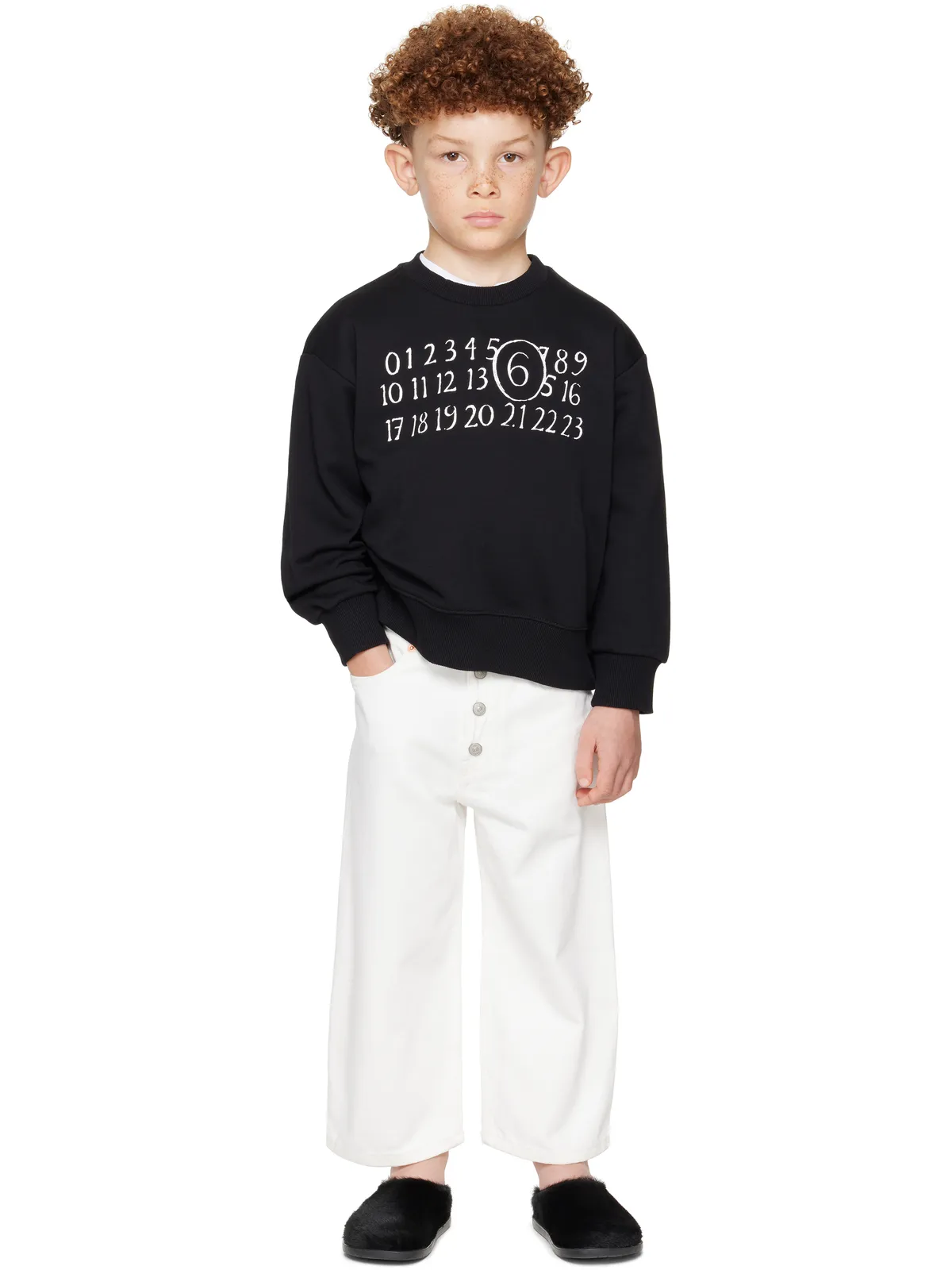 MM6 Maison Margiela キッズ｜ ロゴプリント スウェットシャツ - 画像4
