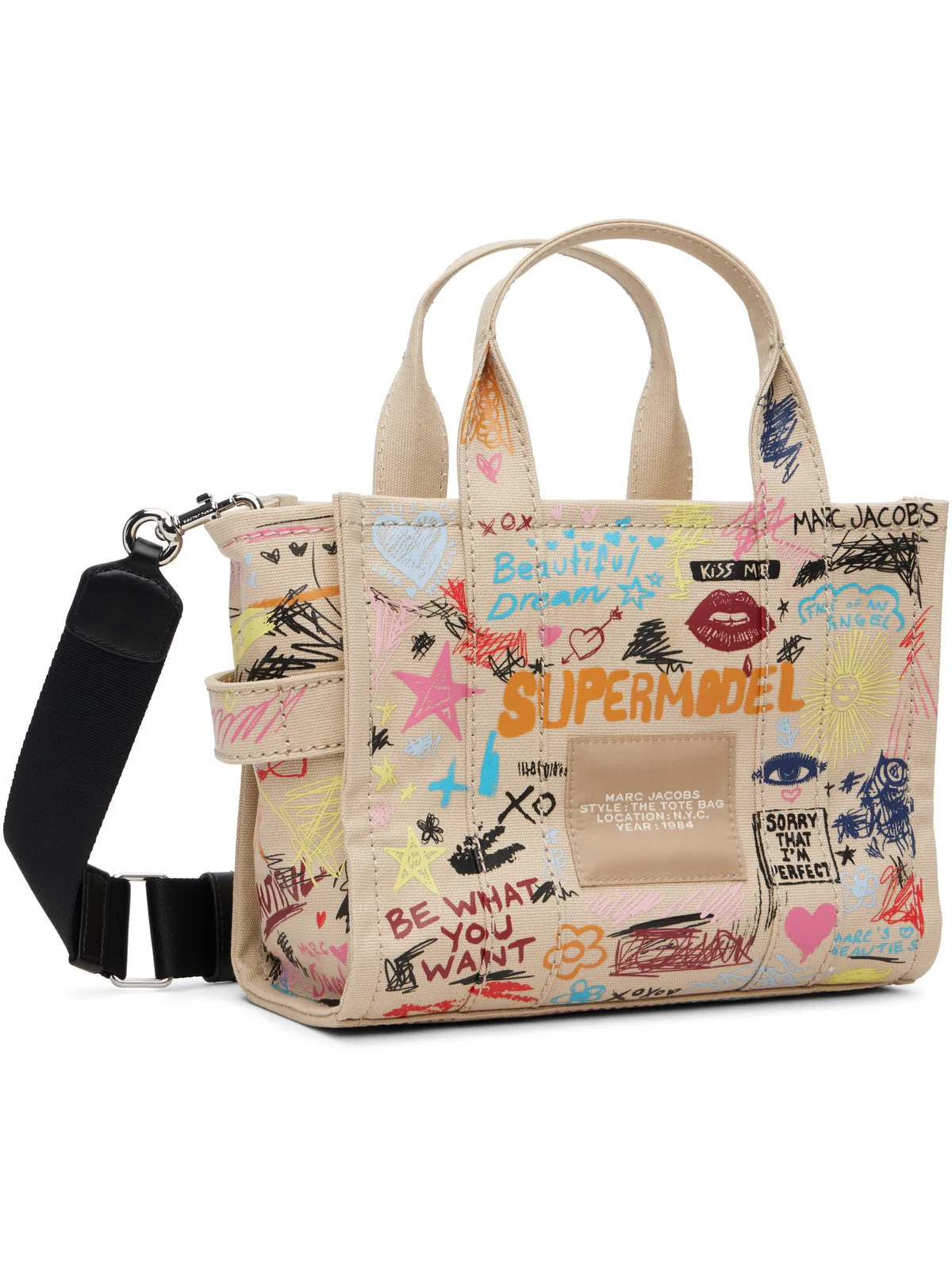 Marc Jacobs 'The Punk Scribble Canvas Small' トートバッグ - 画像3