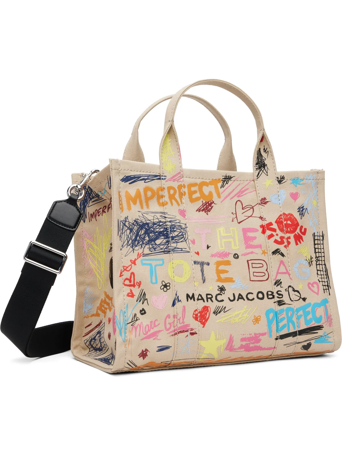 Marc Jacobs 'The Punk Scribble Canvas Medium' トートバッグ - 画像2