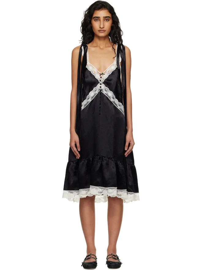 Marc Jacobs Marc Jacobs サテン レース スリップ ミディアムワンピースの商品画像