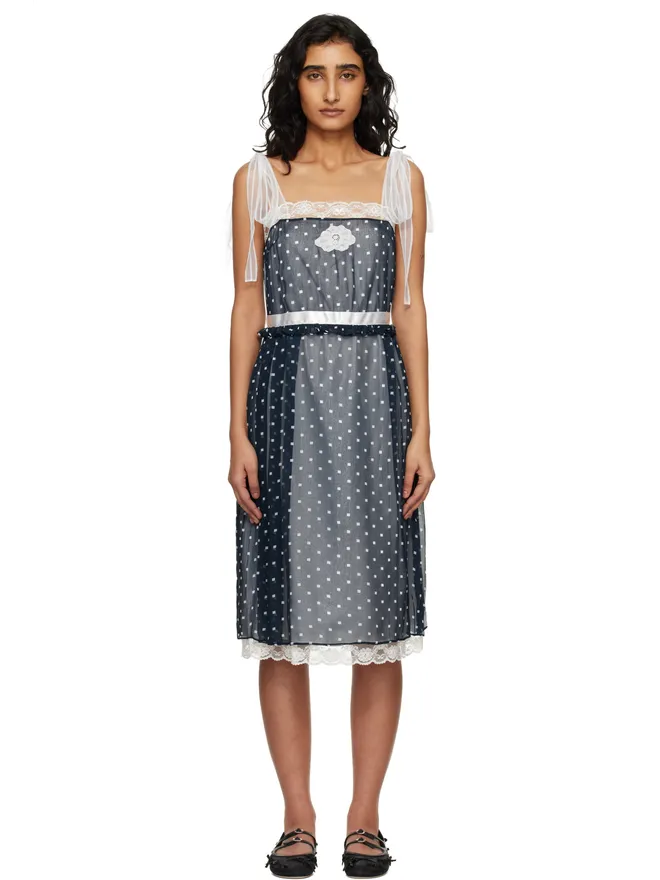 Marc Jacobs Marc Jacobs リボンストラップ シフォン ミディアムワンピースの商品画像