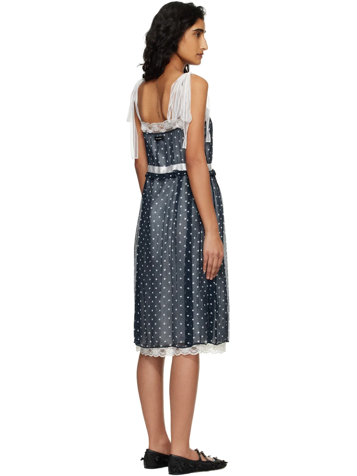Marc Jacobs リボンストラップ シフォン ミディアムワンピース - 画像3