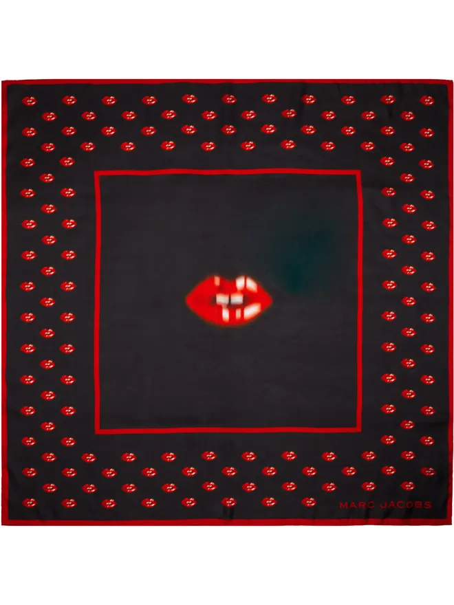 Marc Jacobs Marc Jacobs Blurred Lips スクエア スカーフの商品画像