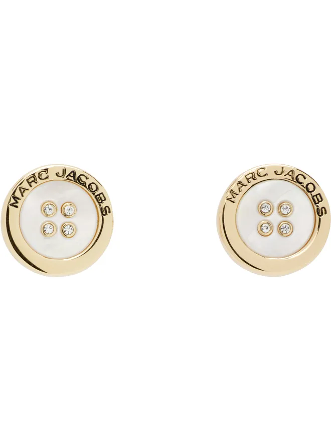 Marc Jacobs Marc Jacobs 'The Button' マザーオブパール スタッドピアスの商品画像
