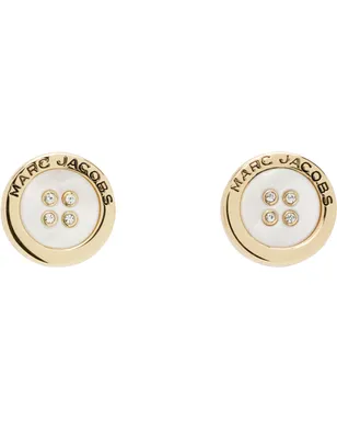Marc Jacobs 'The Button' マザーオブパール スタッドピアス - サムネイル1