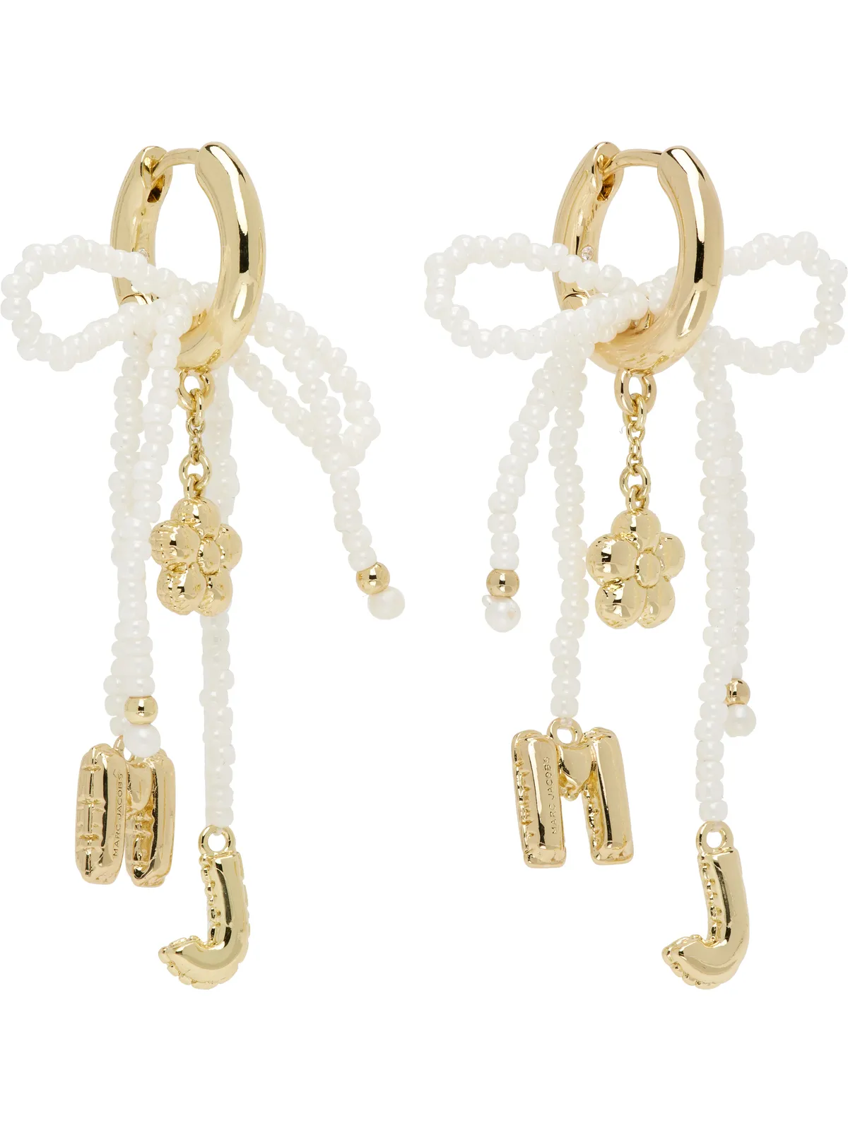 Marc Jacobs 'The Beaded MJ' ピアス - 画像2