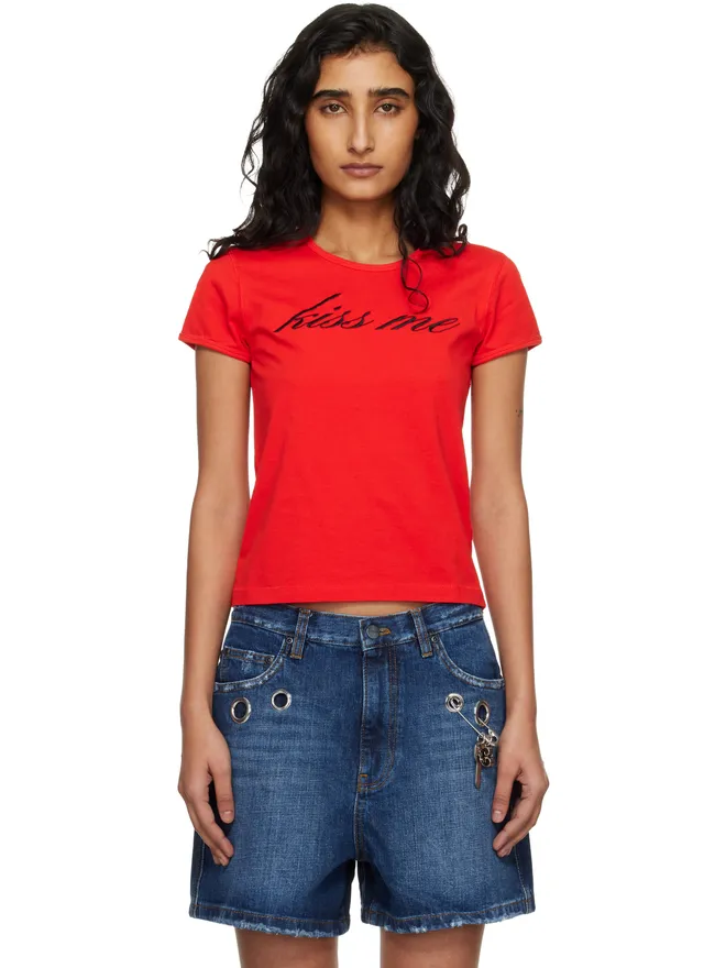 Marc Jacobs Marc Jacobs 'Kiss Me' シュランケン Tシャツの商品画像