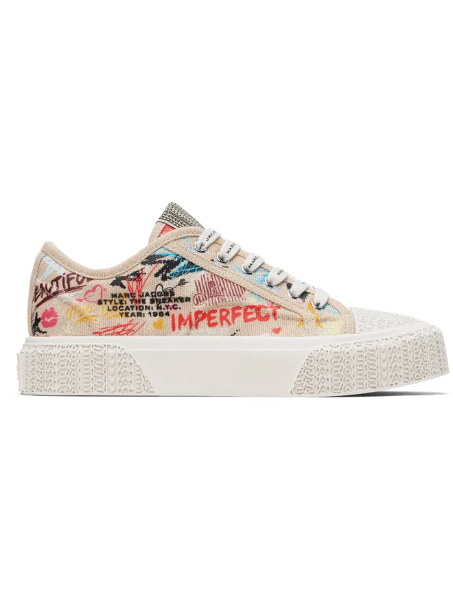 Marc Jacobs Marc Jacobs ベージュ'The Punk Scribble' スニーカーの商品画像