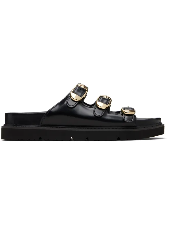 Marc Jacobs Marc Jacobs 'The Leather Kiki' スライドサンダルの商品画像