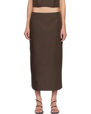 St. Agni Paper Taffeta ミディアム コラムスカート - サムネイル1