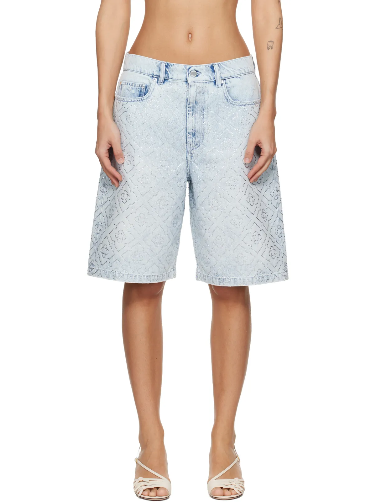 Casablanca Hotfix Baggy デニムショートパンツ - 画像1