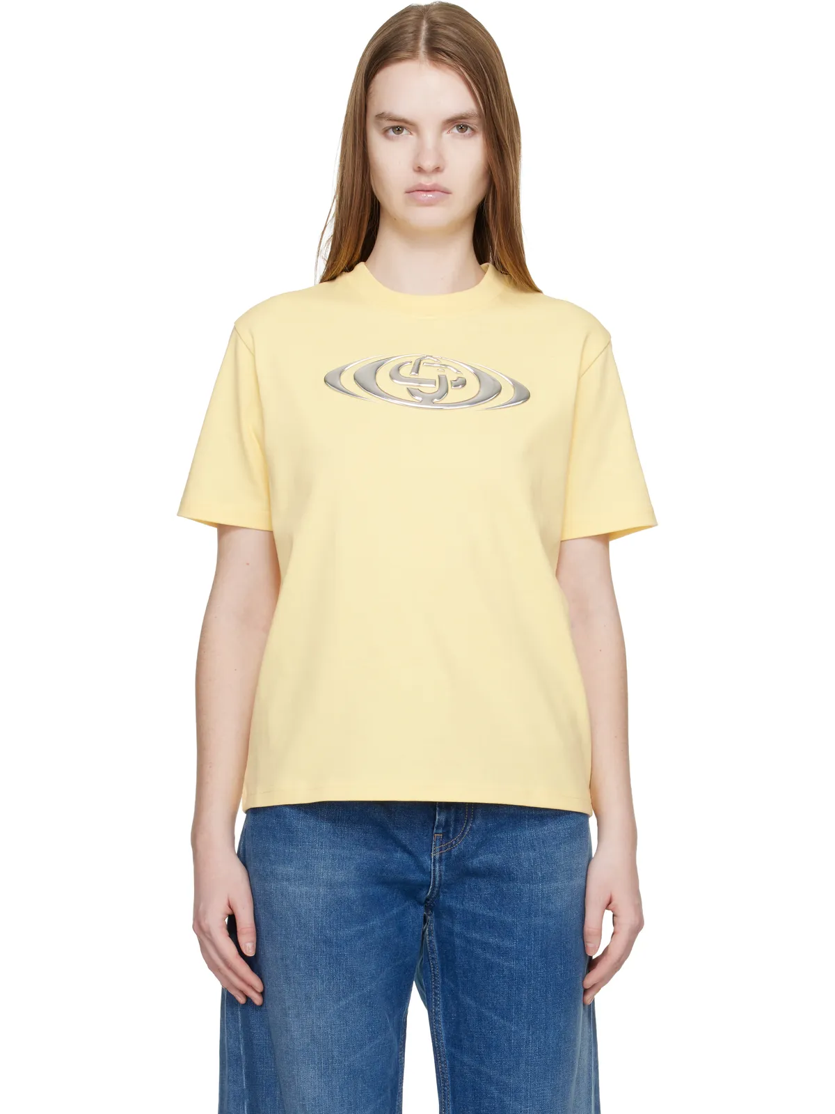 Casablanca Warped Logo Corrosion Tシャツ - 画像1