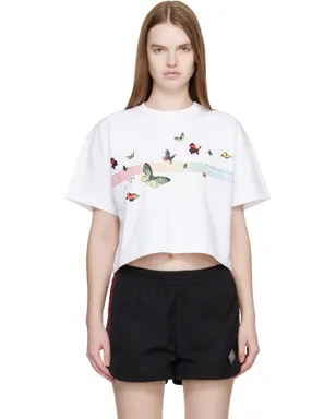 Casablanca Butterfly Boxy クロップド Tシャツ - サムネイル1