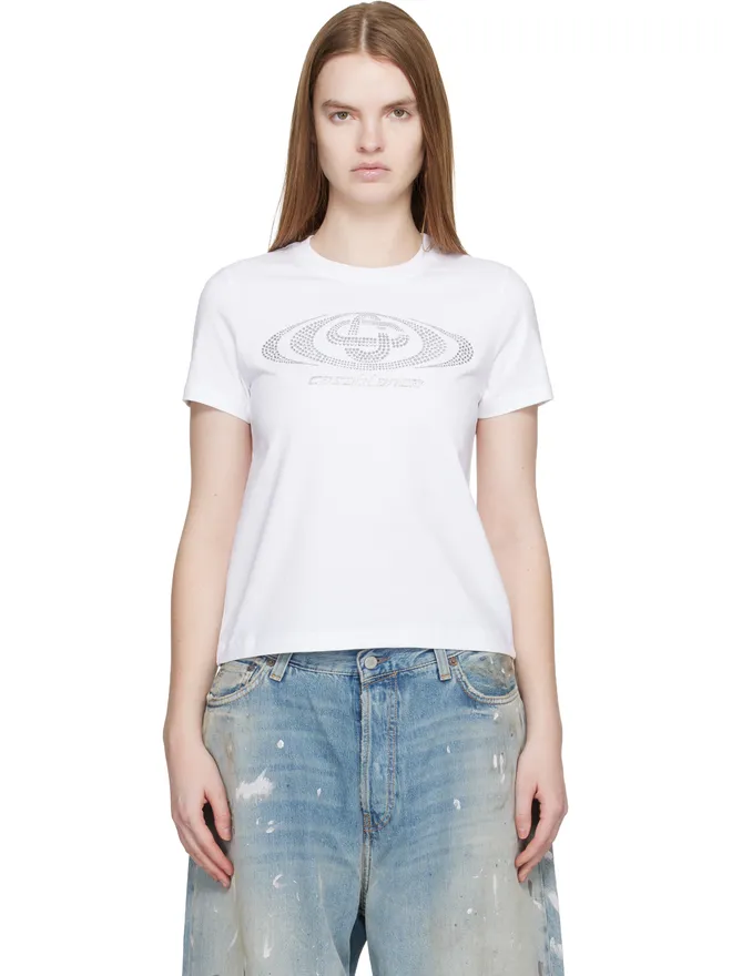 Casablanca Casablanca Crystal Warped Logo Fitted 半袖Tシャツの商品画像