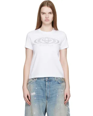 Casablanca Crystal Warped Logo Fitted 半袖Tシャツ - サムネイル1