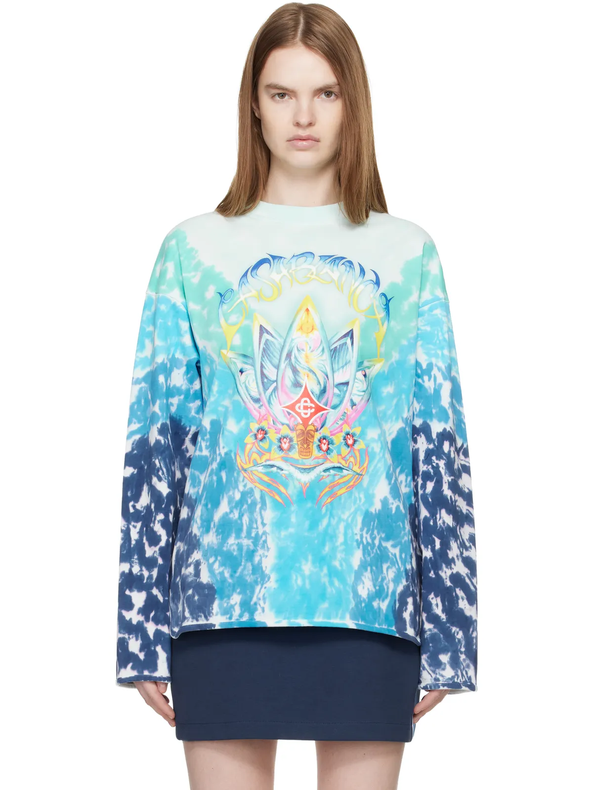 Casablanca Surf Lotus タイダイ 長袖Tシャツ - 画像1