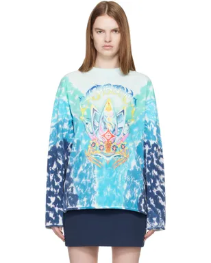 Casablanca Surf Lotus タイダイ 長袖Tシャツ - サムネイル1