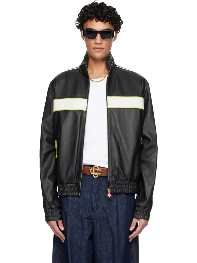 Casablanca Casablanca Embroidered-Logo レザージャケットの商品画像