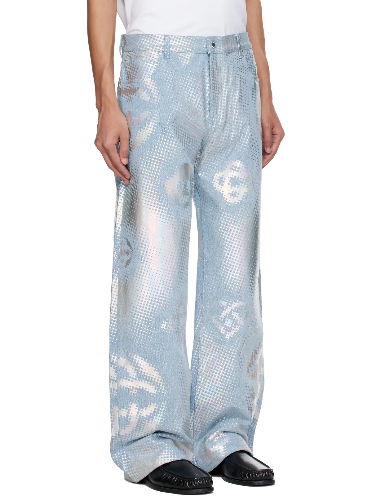 Casablanca Pearlescent Monogram バギージーンズ - 画像2