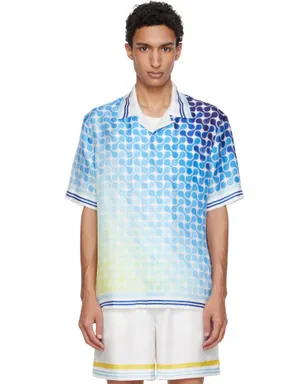 Casablanca Gradient Tennis Tile シルク 半袖シャツ - サムネイル1