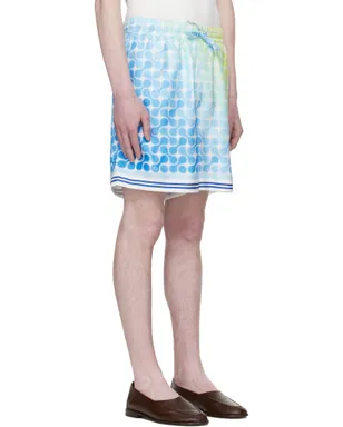 Casablanca Tennis Tile グラデーション シルク ショートパンツ - サムネイル2