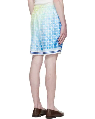 Casablanca Tennis Tile グラデーション シルク ショートパンツ - サムネイル3