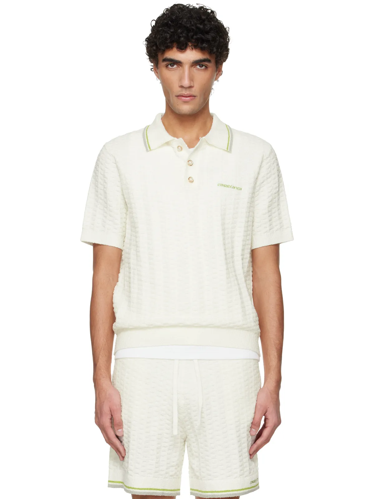 Casablanca Tennis Boucle ニットポロシャツ - 画像1