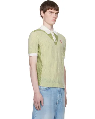 Casablanca Vertical Stripe 半袖ニットポロシャツ - サムネイル2
