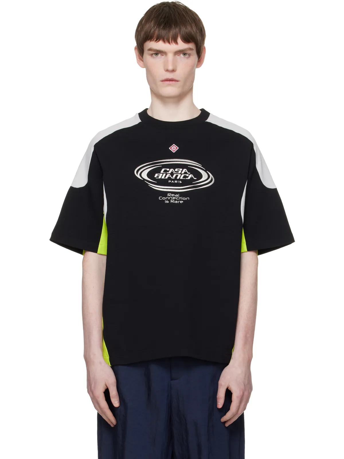Casablanca カラーブロック オーバーサイズ 半袖Tシャツ - 画像1