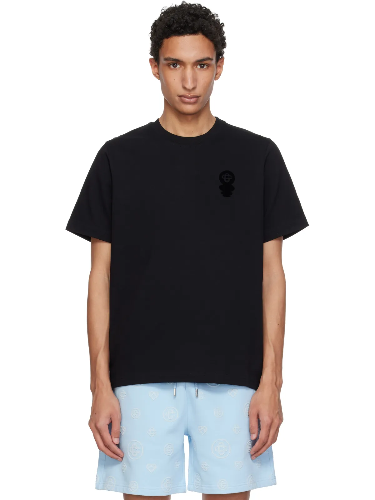 Casablanca Squash Logo Flock 半袖Tシャツ - 画像1