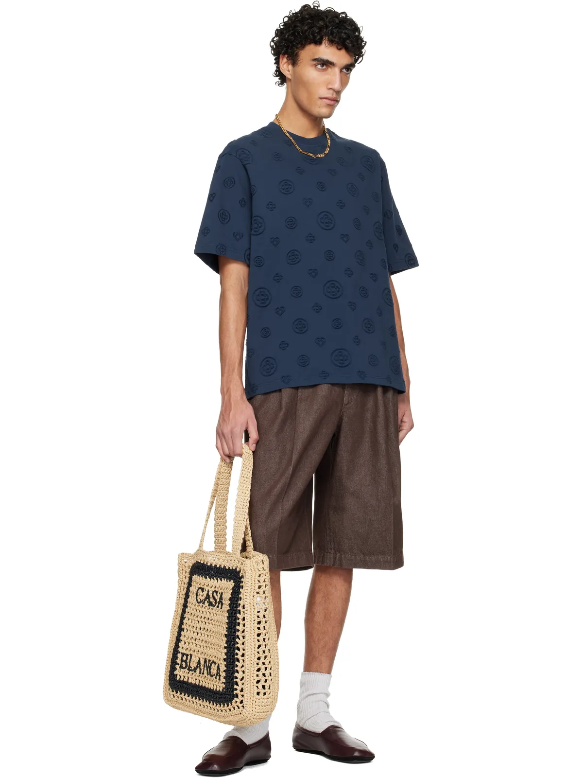 Casablanca Applique Monogram オーバーサイズ 半袖Tシャツ - 画像4