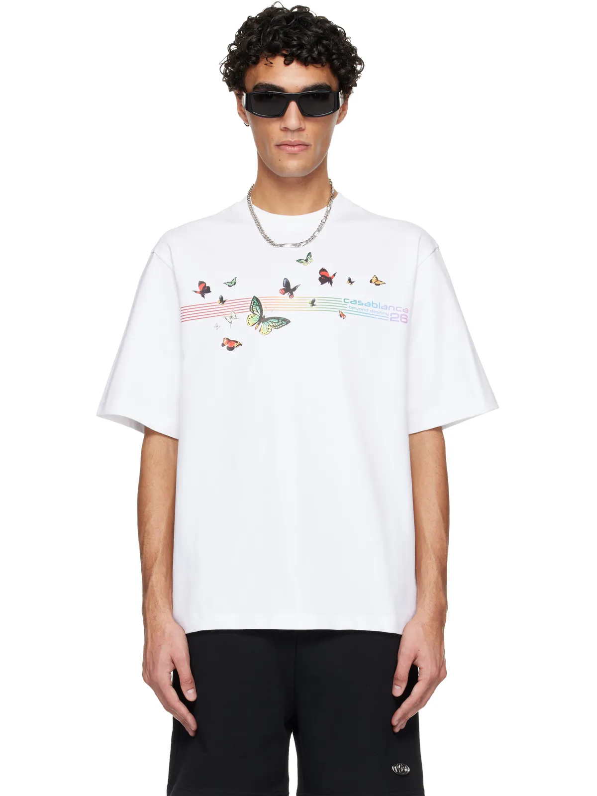 Casablanca Butterfly Oversized Tシャツ - 画像1