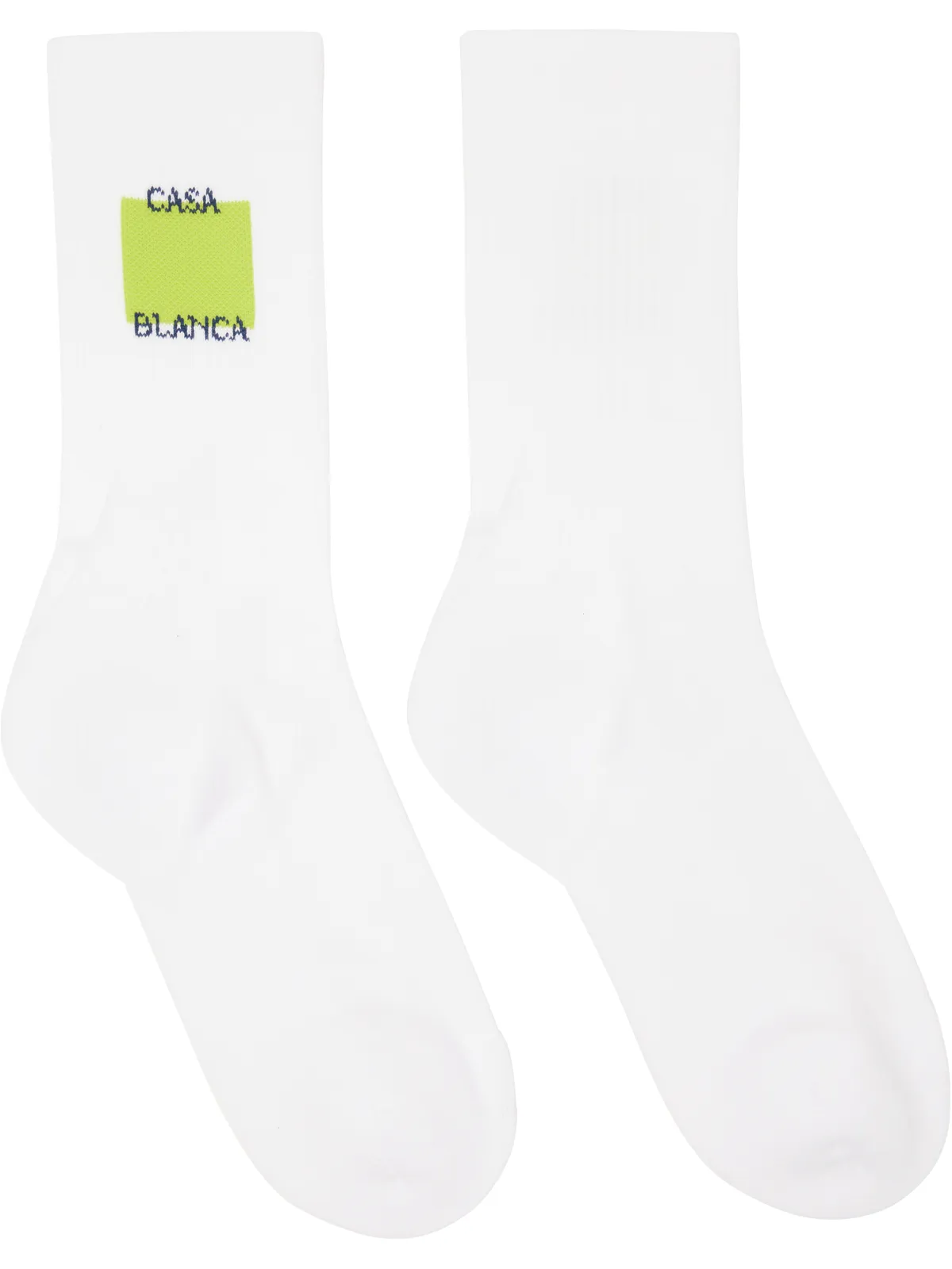 Casablanca Acid Lime Logo Square ソックス - 画像1