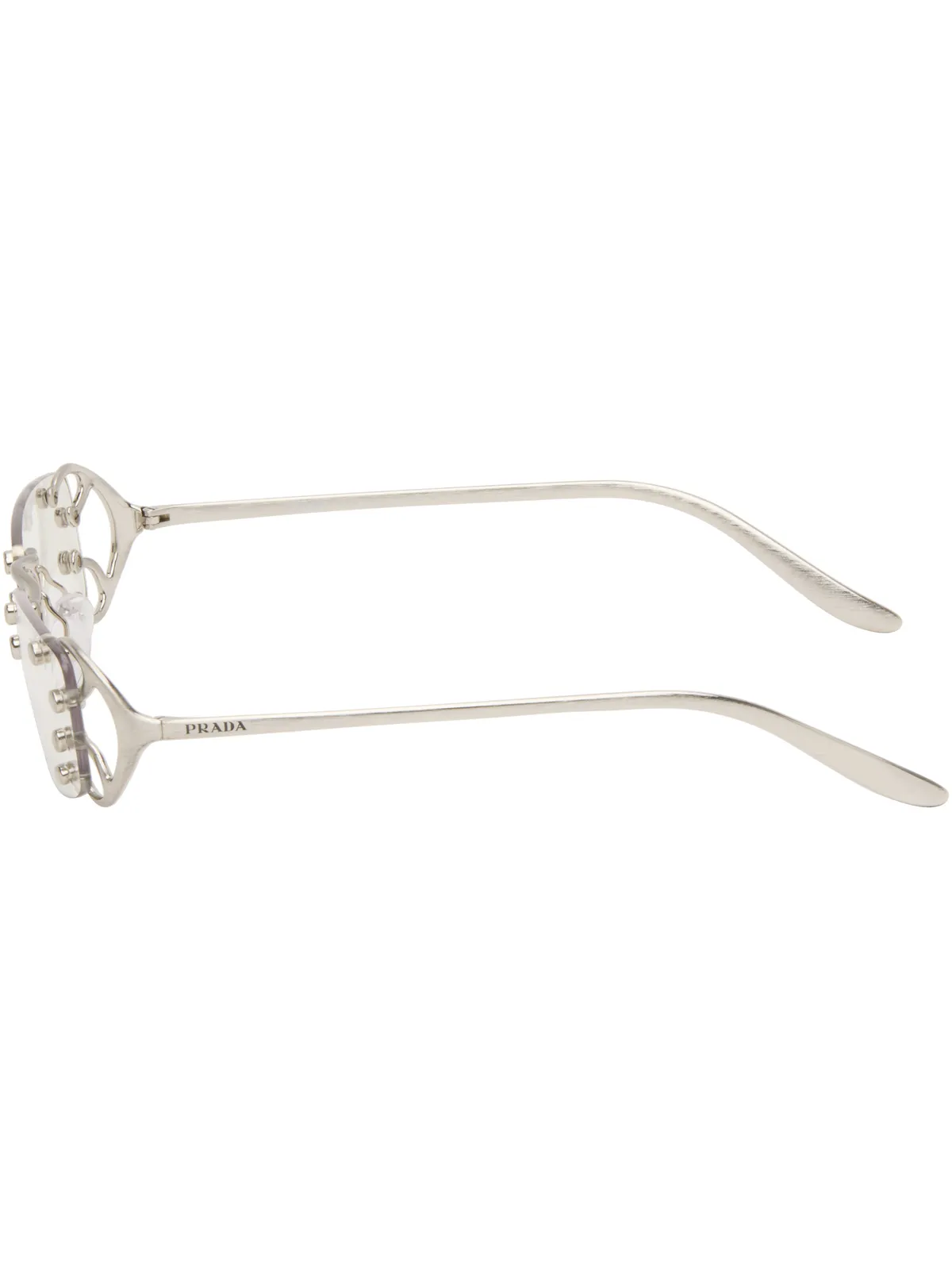 Prada Eyewear Metal リムレス メガネ - 画像3