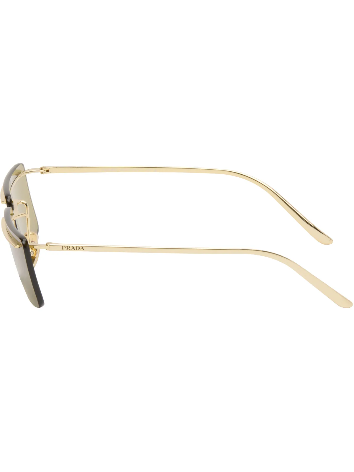 Prada Eyewear Metal リムレス スクエアサングラス - 画像3