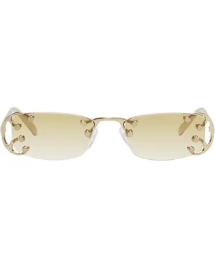 Prada Eyewear Metal リムレス サングラス - サムネイル1