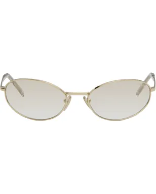 Prada Eyewear メタル オーバルサングラス - サムネイル1