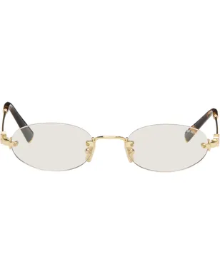 Miu Miu Eyewear リムレス オーバルメガネ - サムネイル1