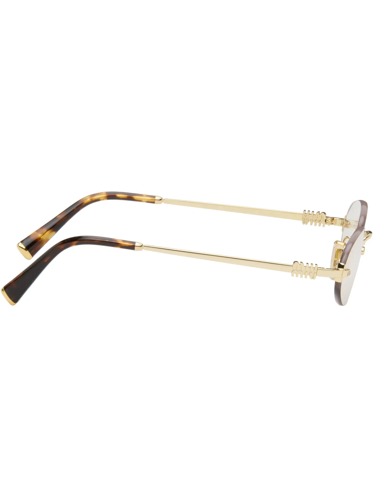 Miu Miu Eyewear リムレス オーバルメガネ - 画像2