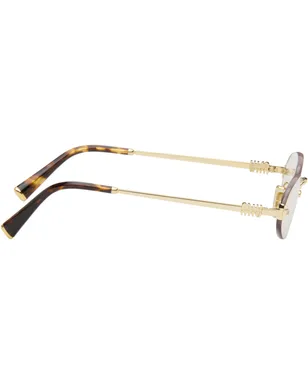 Miu Miu Eyewear リムレス オーバルメガネ - サムネイル2