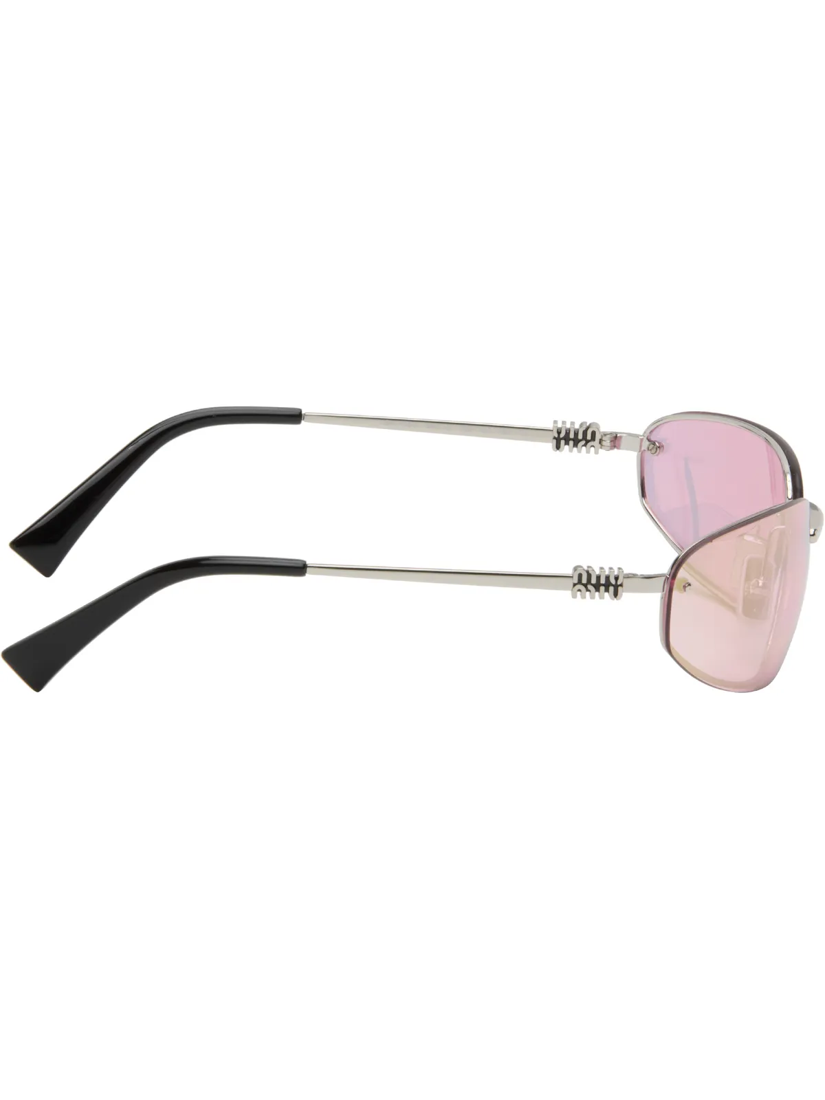 Miu Miu Eyewear リムレス メタル オーバルサングラス - 画像2