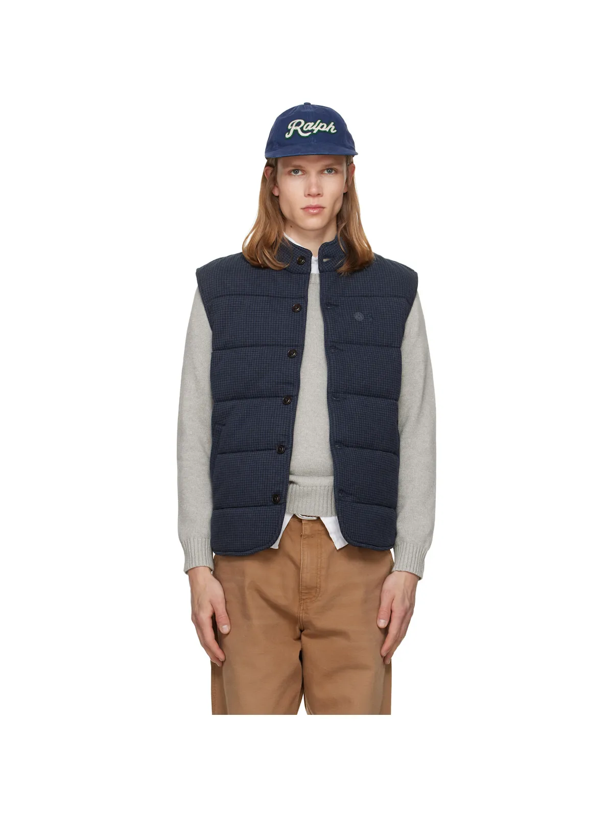 Polo Ralph Lauren Houndstooth-Print Estate-Rib ベスト - 画像1