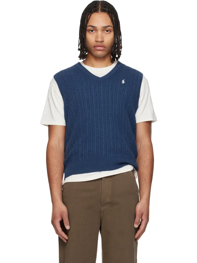 Polo Ralph Lauren Polo Ralph Lauren Cable-Knit コットン ニットベストの商品画像