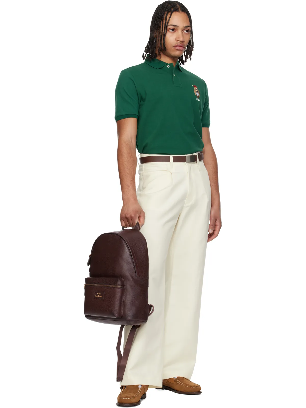 Polo Ralph Lauren ペブルレザー バックパック - 画像4