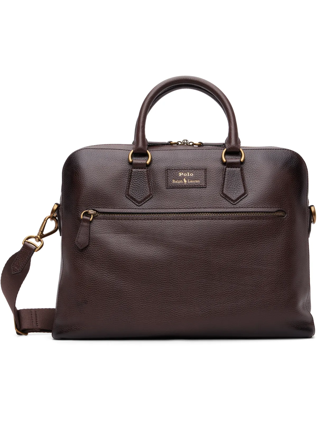 Polo Ralph Lauren Commuter ペブルレザー ブリーフケース - 画像1