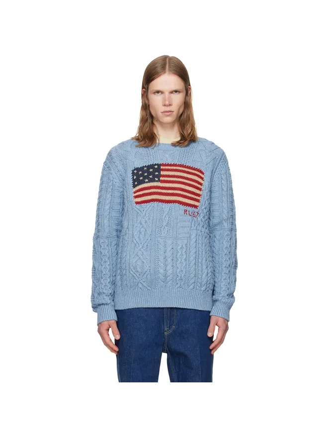 Polo Ralph Lauren Polo Ralph Lauren Aran-Knit Flag セーターの商品画像