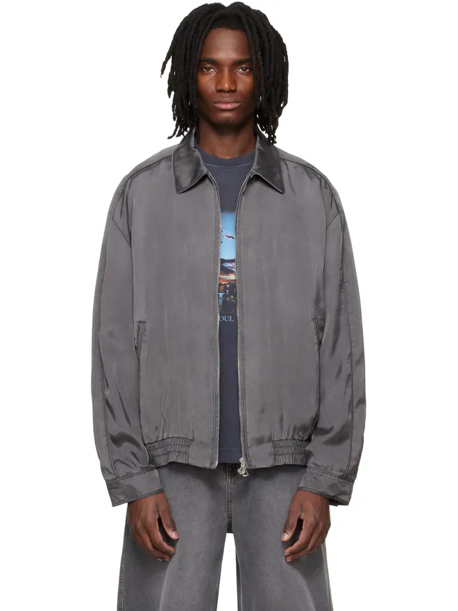 Solid Homme Solid Homme Washed Cupro ブルゾンジャケットの商品画像
