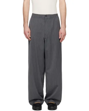 Solid Homme ストライプ ウール トラウザーズ - サムネイル1