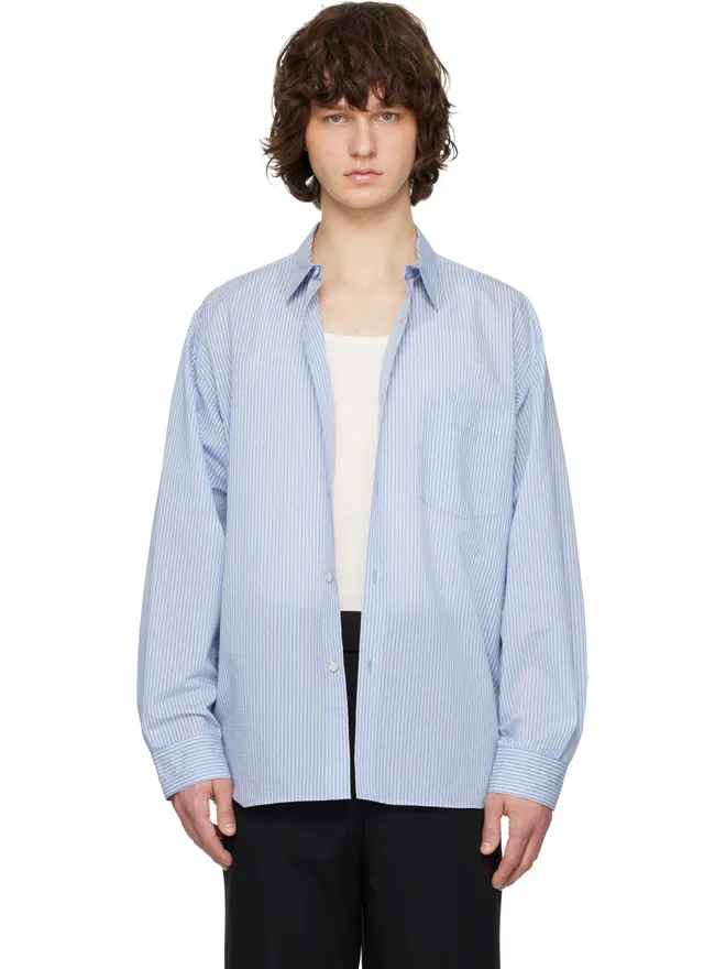 Solid Homme Solid Homme コットンナイロン ストライプ シャツの商品画像