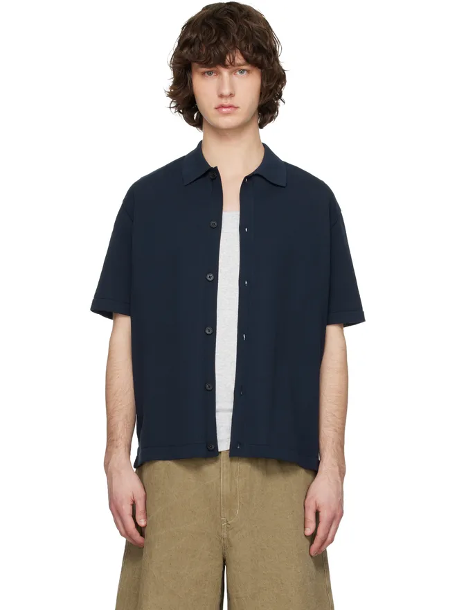 Solid Homme Solid Homme コットン ニットポロシャツの商品画像